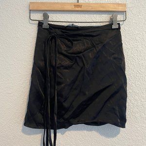 NWT - ZARA Satin Wrap skirt